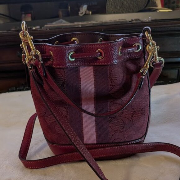 COACH Mini Dempsey Jacquard Leather Bag (NWOT) - Picture 4 of 7